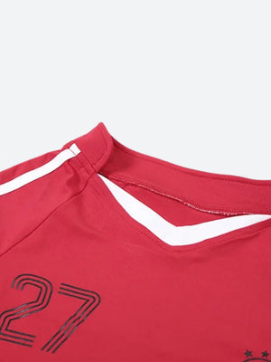 Jersey Top & Shorts Two Piece Set