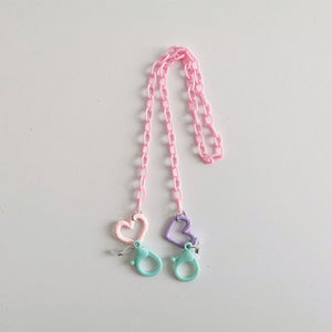 Pastel Face Mask Holder Chain