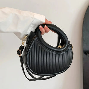 Ribbed Top-Handle Bag