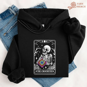 Skeleton Crocheter Tarot Hoodie