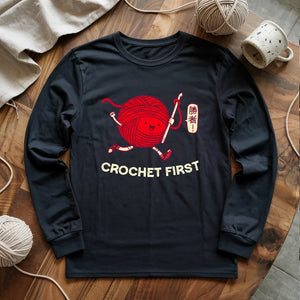 Crochet First Long Sleeve T-shirt