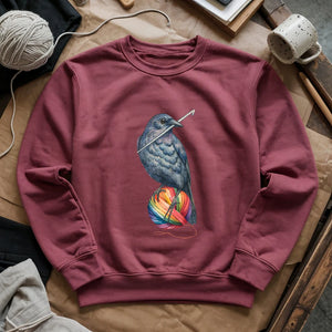 Crochet Crow Sweatshirt