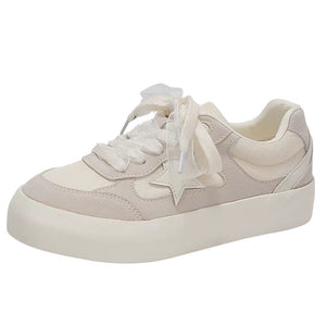Pastel Color Star Patch Sneakers