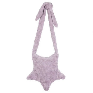 Pastel Star-Shaped Fuzzy Bag