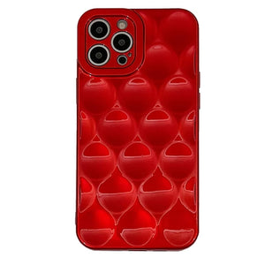 Pop of Red 3D Bubble iPhone Case