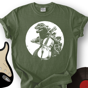 Dinosaur Playing Cello T-Shirt