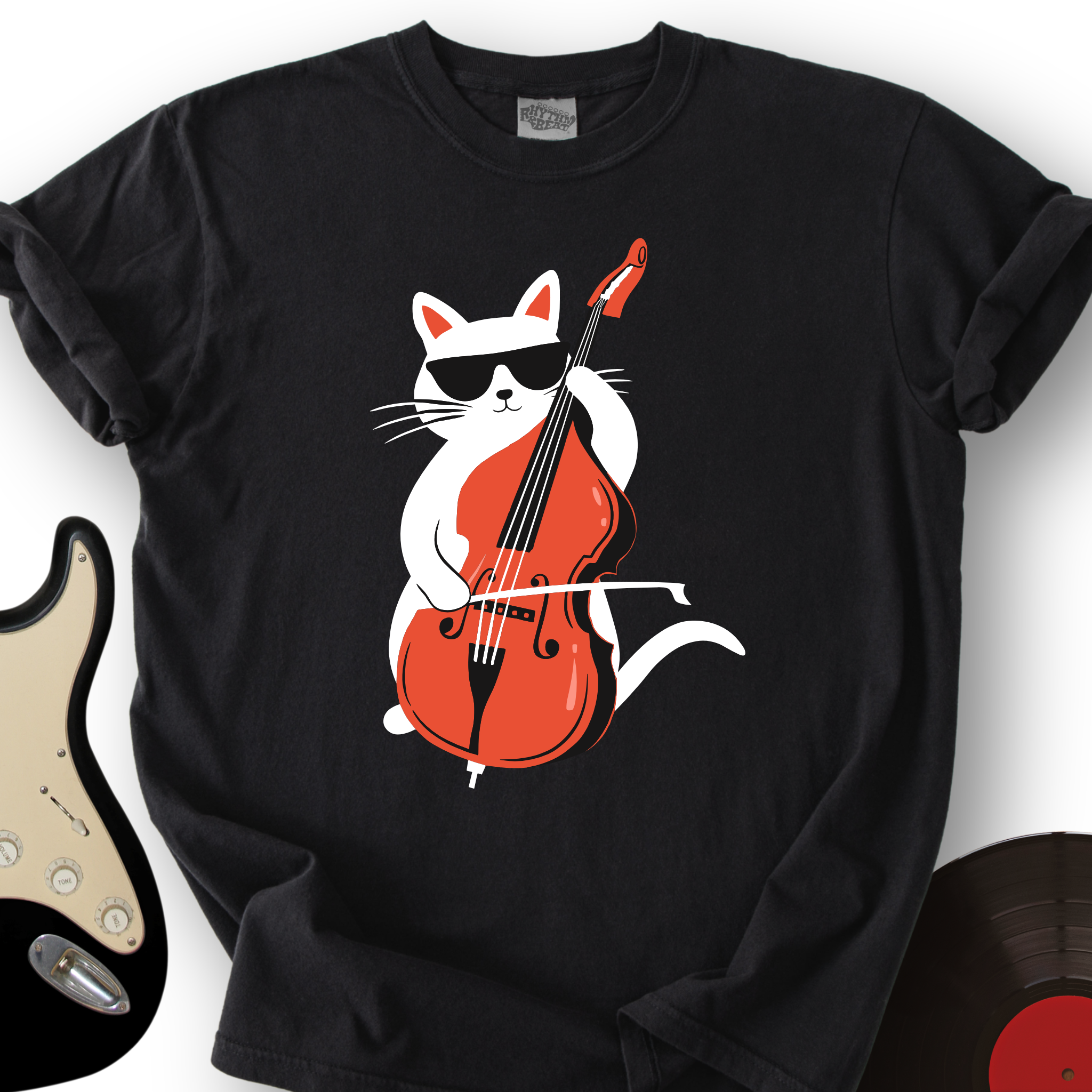 Cat Playing Cello T-Shirt