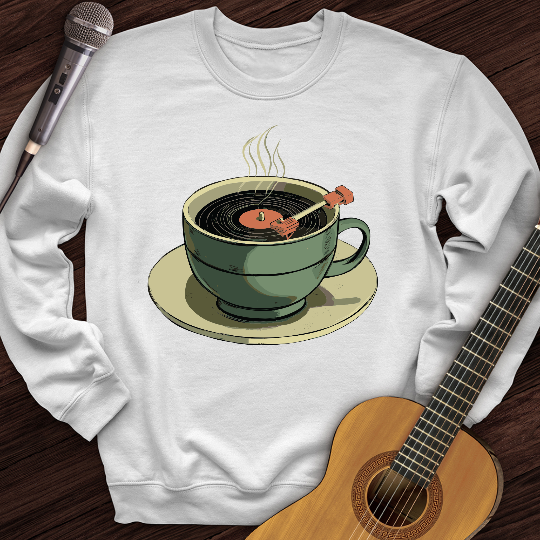 Coffee Cup Record Player Crewneck