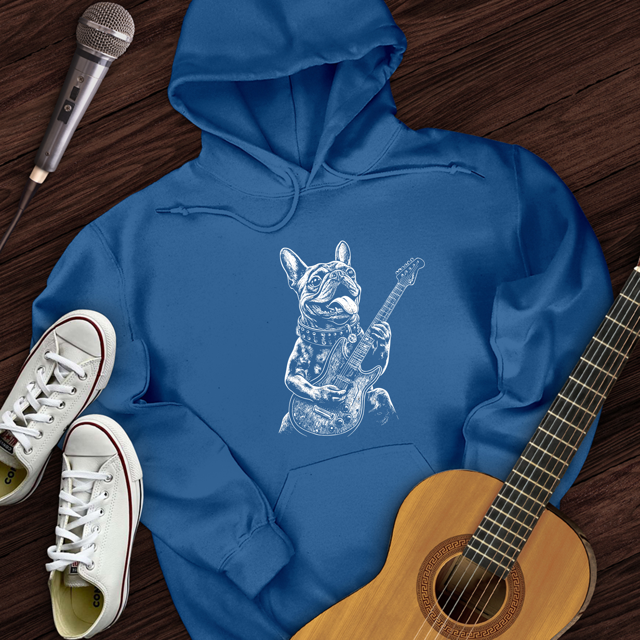French Bulldog Guitar Hoodie