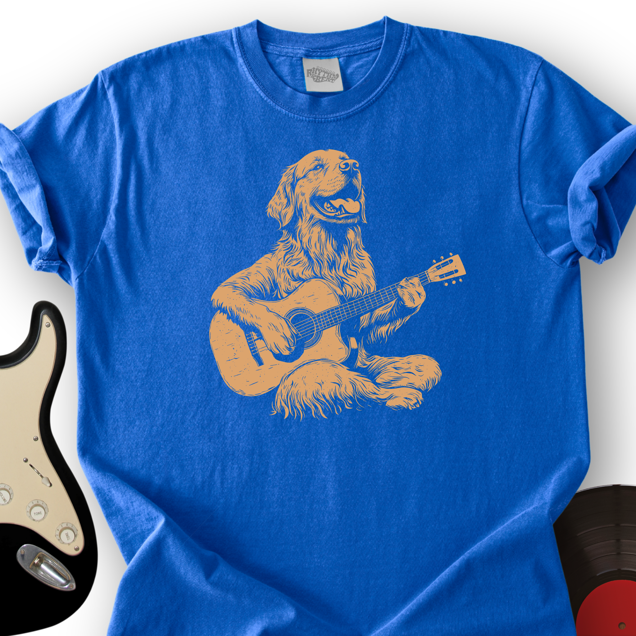 Golden Retriever Guitar T-Shirt