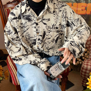 90s Style Floral Print Shirt