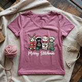 Merry Stitchmas Lady V-neck