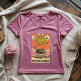 Yarn Hoarder Tarot Lady V-neck