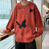 Butterfly Distressed Knitted Sweater