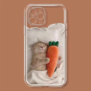 Cat & Carrot iPhone Case
