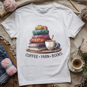 Coffee Yarn Books T-shirt