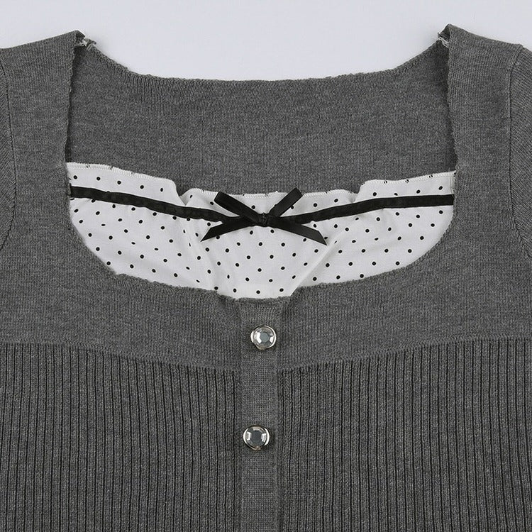 Coquette Aesthetic Rib Top