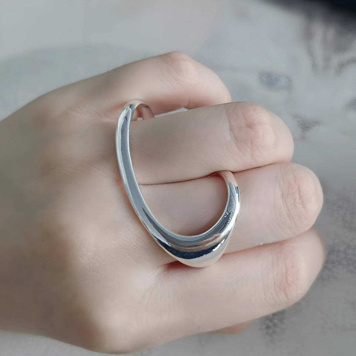 Cyberpunk Geometric Ring