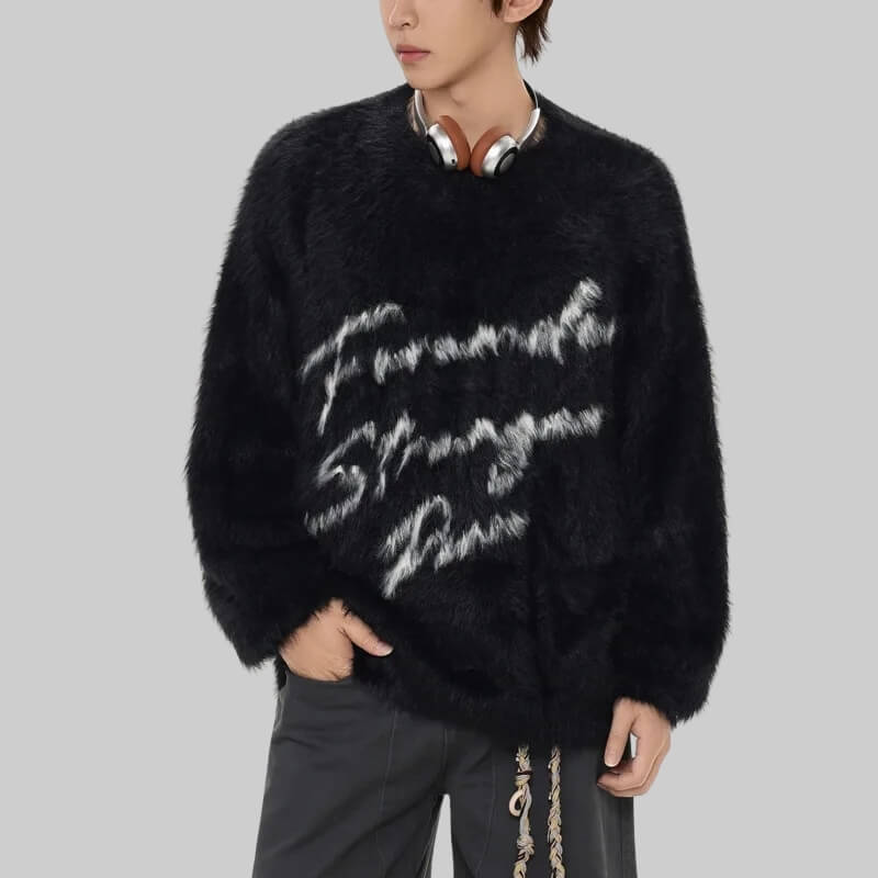 French Street Paris Fuzzy Sweater