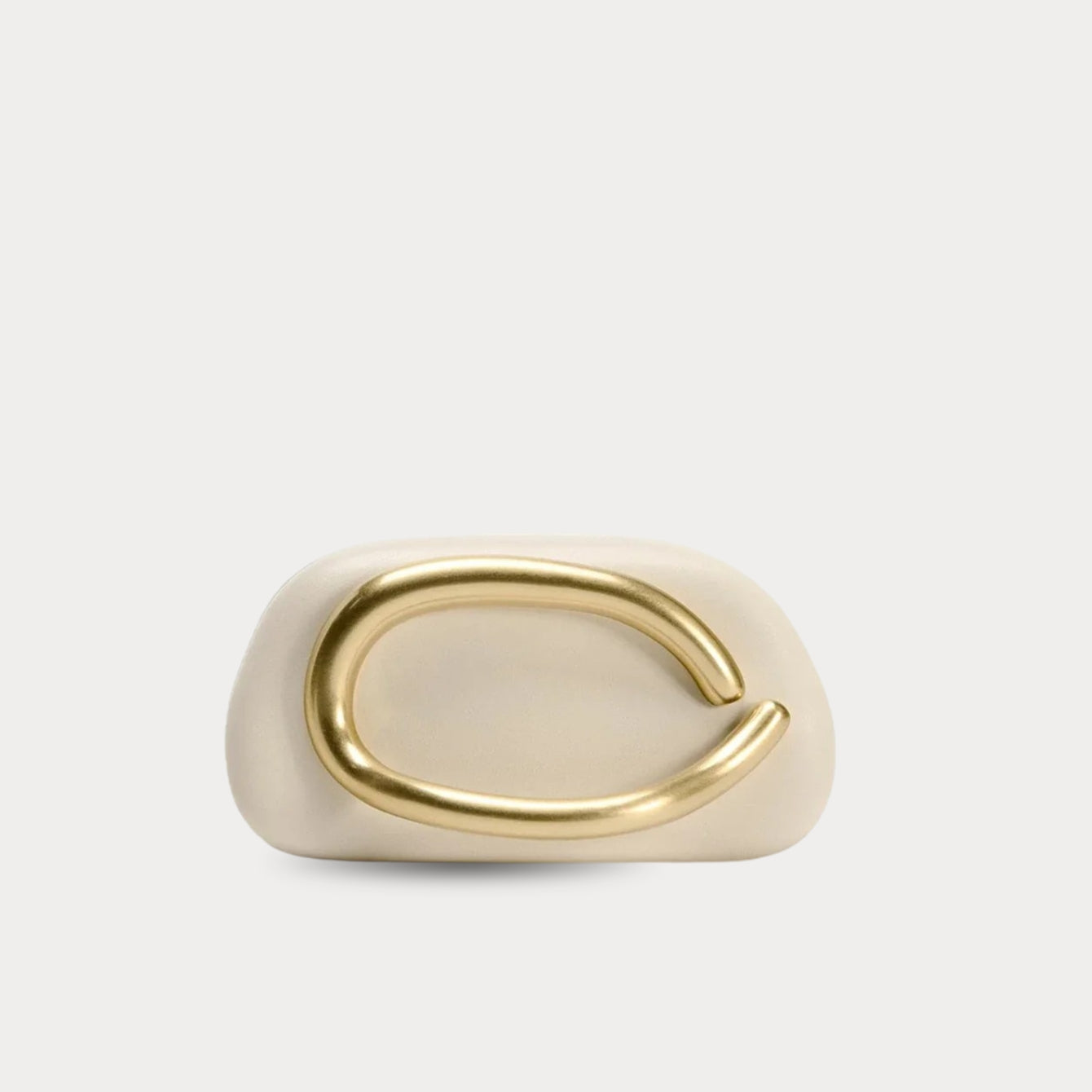 Gold Handle Clutch Bag