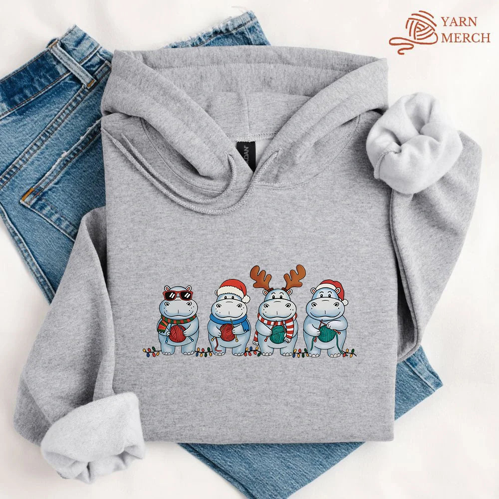 Hippo Knitmas Hoodie