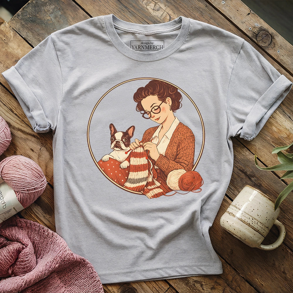 Knitting With Boston Baby T-shirt