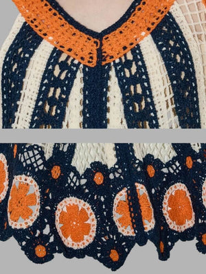 Open Knit V-Neck Vest