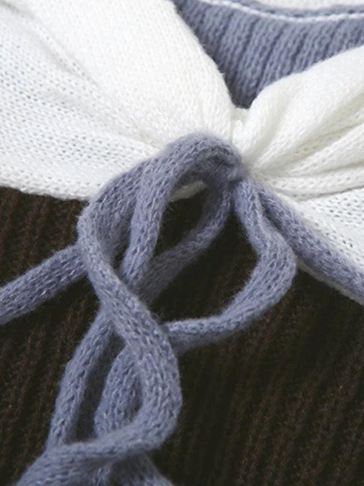 Ruched Knitted Mini Dress