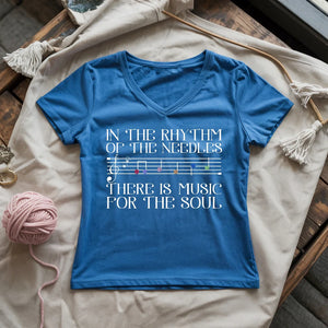 Rhythm Of The Needles Lady V-neck