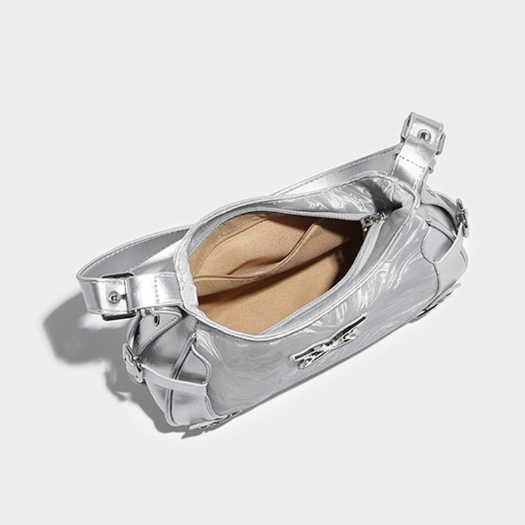 Silver Butterfly Shoulder Bag
