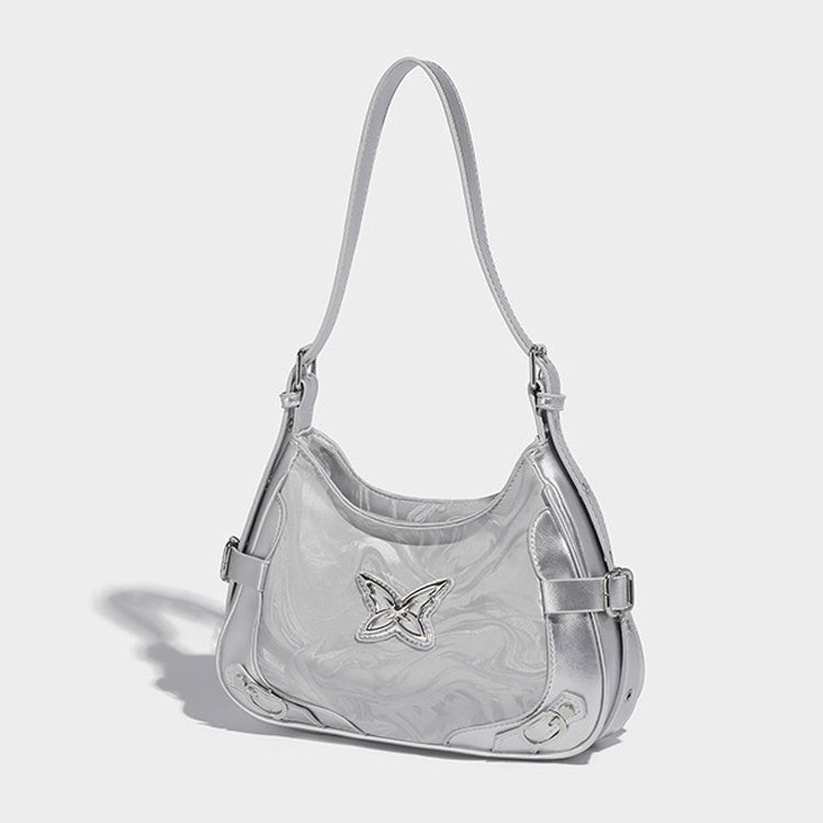 Silver Butterfly Shoulder Bag