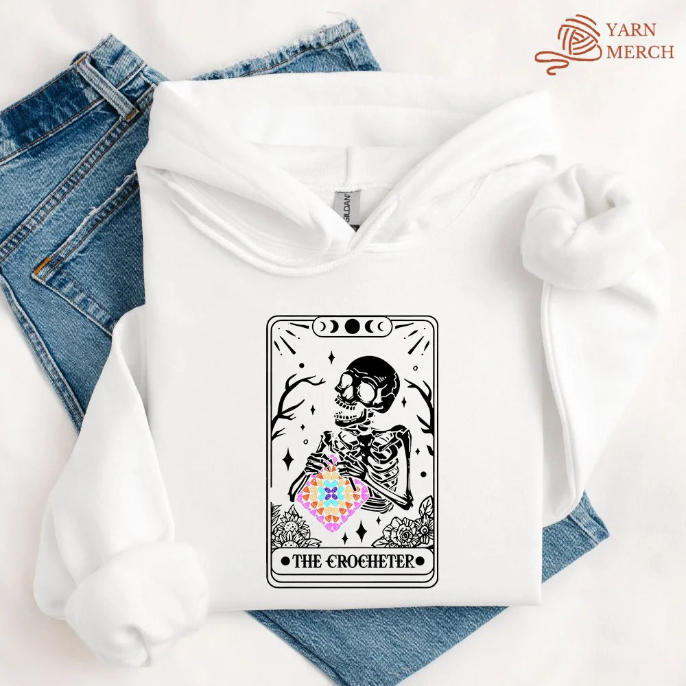 Skeleton Crocheter Tarot Hoodie