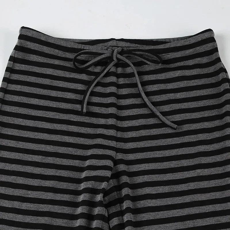 Striped Flare Sweatpants