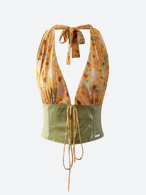 Sunflower Halter Top