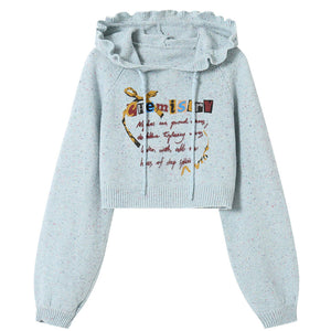 Chemistry Knit Cropped Hoodie