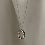Wavy Ellipse Necklace