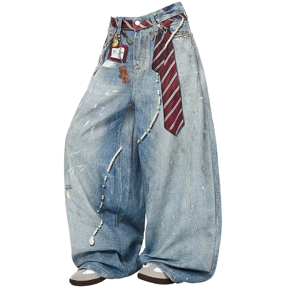 Social Rebel Layered Baggy Jeans