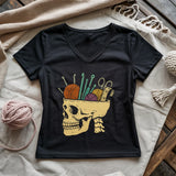 Murder Yarn Lady V-neck