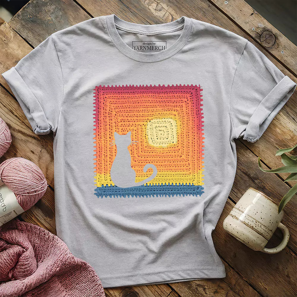 Cat Granny Square T-shirt