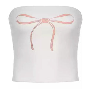 Coquette Bow Y2K Tube Top