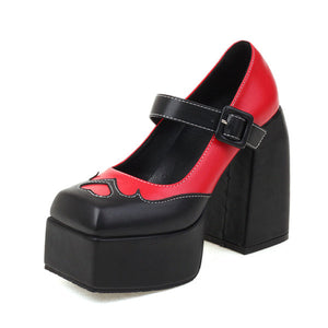 Flame Heart Platform Shoes