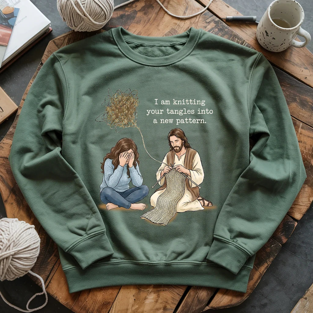 God Knitting Tangles Sweatshirt