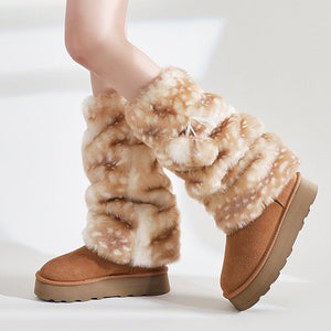 Forest Fawn Fluffy Leg Warmers