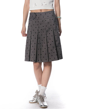 Gossip Team Polka Dot Pleated Skirt