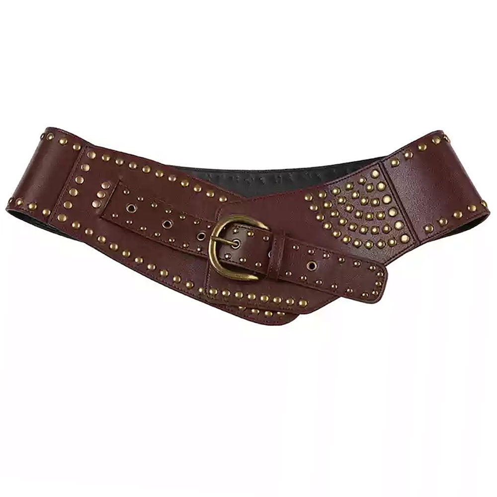 Grunge Aesthetic Wide Leather Belt