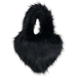 Heart Shape Fuzzy Handbag