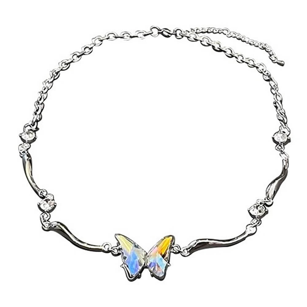 Holographic Butterfly Metal Necklace