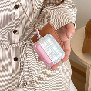 Pastel Bow Plaid AirPods Case