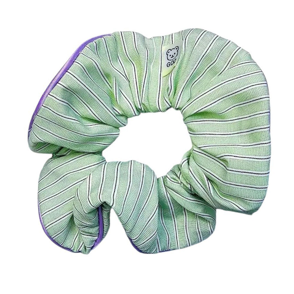 Pastel Stripe Pajama Style Scrunchies