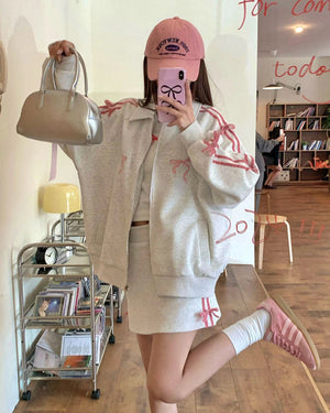 Coquette Bows Side-Stripe Track Suit